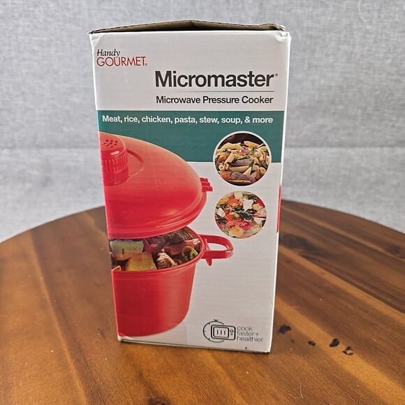 NEW Handy gourmet micro-master POP Microwave Pressure Cooker Red - Picture 8 of 10